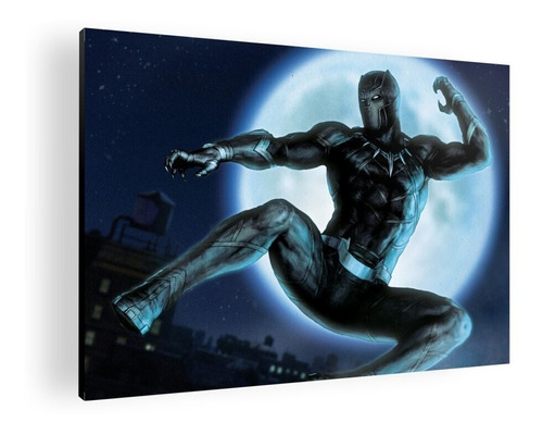 Cuadro Decorativo Poster Marvel Black Panther 60x42 Mdf