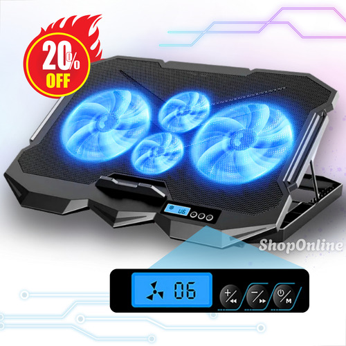 Suporte Base Notebook Com Cooler 4 Fans Velocidade Ajustável