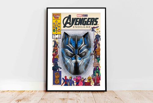Cuadro Poster Enmarcado De Avengers 33x48cm Pantera Negra