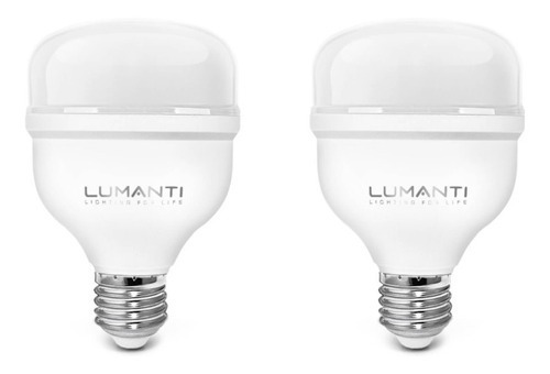 Kit 02 Lampada Eco Led Bulbo 6500k 20w Autovolt T70 -lumanti