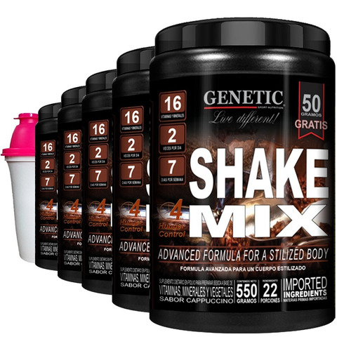 N1 Batido Proteico Dietético Vegano Shake Mix Shaker Genetic