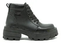 Comprar Botas Borcego De Mujer Botita Cordones Plataforma Moda Dama