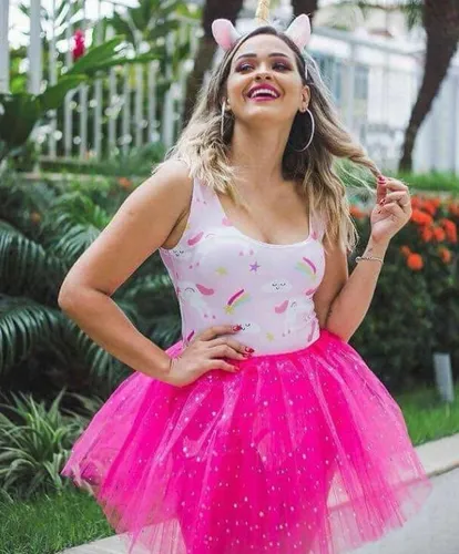Saia de tule colorida 2025