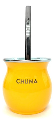 Mate Chuna Medusa Acero Inoxidable Termico Amarillo