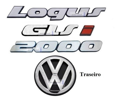 Emblemas Logus Glsi 2000 + Vw Traseiro - 1993 À 1997