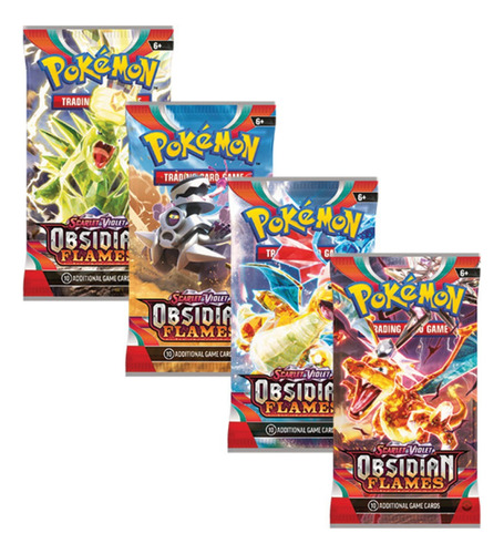 Pokémon Tcg Sobre Obsidian Flames X 4 Unidades Ingles