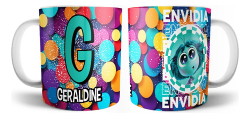 Taza Personalizada Intensamente Disney Envidia - Letra G