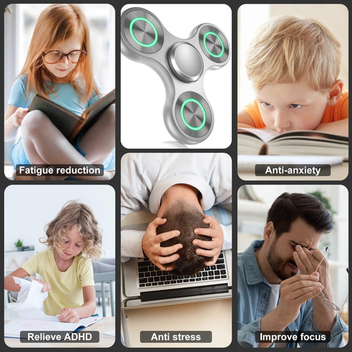 Fidget Spinner Atesson, Acero Inoxidable Ultrarresistente, P