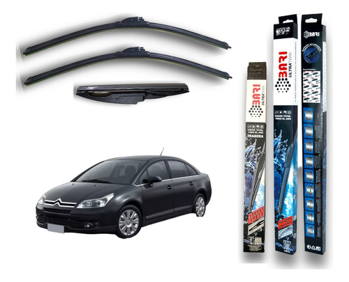 Kit 3 Escobillas Citroen C4 2008 2009 2010 2011 2012 2013 +