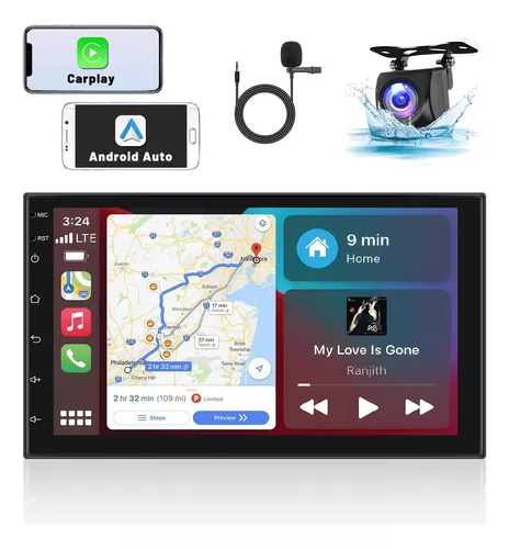  Hikity Radio estéreo de coche Android 11 de 9 pulgadas con  Apple CarPlay y Android Auto pantalla táctil Bluetooth Radio para coche con  navegación cámara de respaldo micrófono RDS 2USB HiFi (