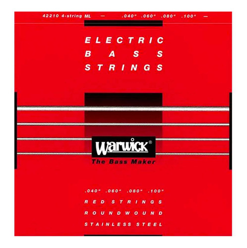 Cuerdas Bajo Electrico Warwick 46210 Ml Red  040 100 S