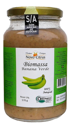 Biomassa De Banana Verde Orgânica 570g - Citrus