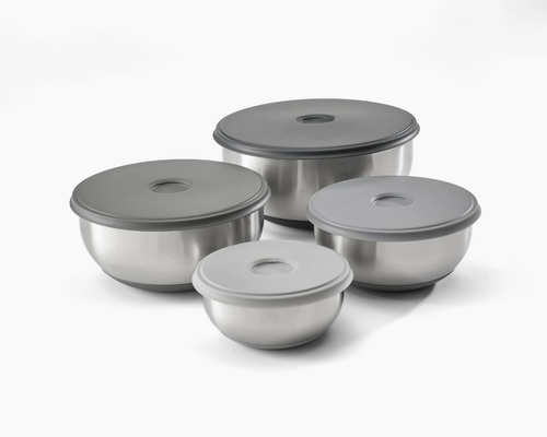 Set De Bowls Acero Con Tapa Steel Tuper X4 Joseph Joseph New