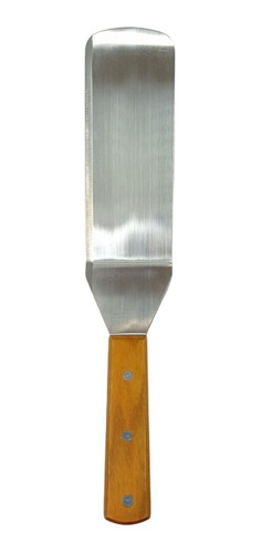 Espatula Flex Asado 38 Cm Acero Inox Mango Madera