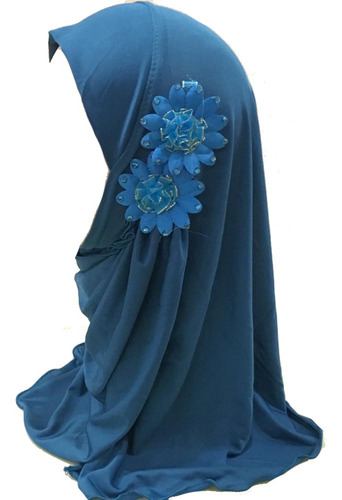 Hijabs Instantâneos Para Menina Muçulmana De 2 A 7 Anos, Tur