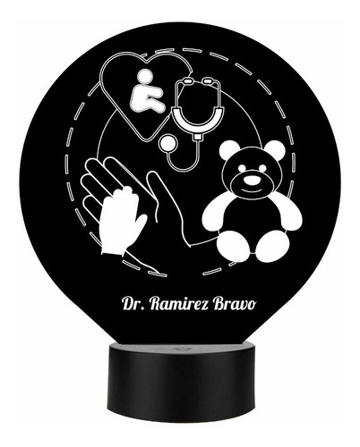 Lámpara Pediatria Para Doctor Personalizada Art12838 Estructura Negra