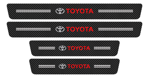 Soleira Da Porta Compatível Linha Toyota Fibra De Carbono