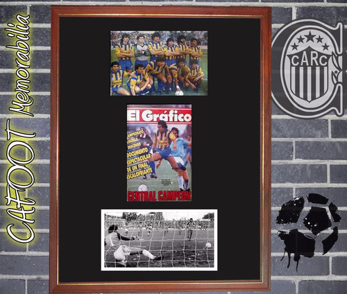Cuadro Souvenir Rosario Central Campeon Primera A 1987 Palma