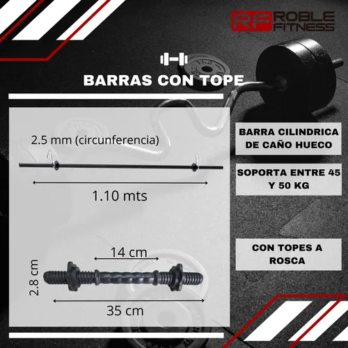 Pesas, Discos y Barras Mancuernas