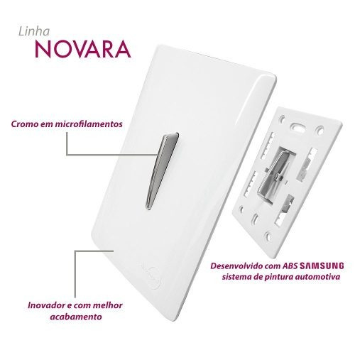 1 Int Simples Vert C/ Placa 4x2 Siciliano - Novara Colors