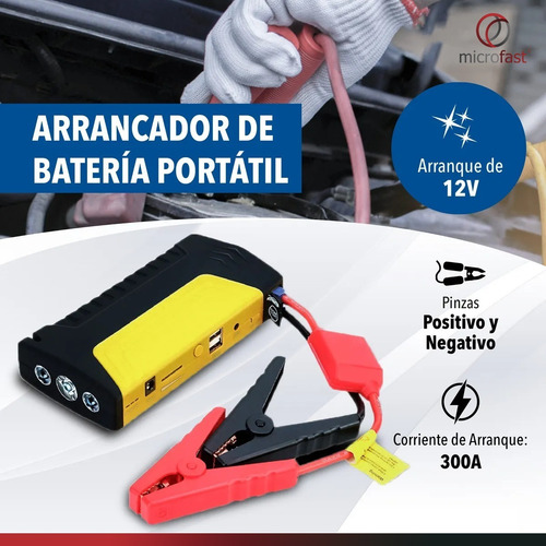 Arrancador Portátil De Auto Moto Powerbank Linterna 50800mah