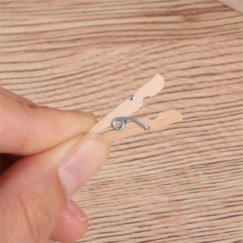50 Mini Prendedor Pregador De Madeira Varal Decorativo 2,5cm