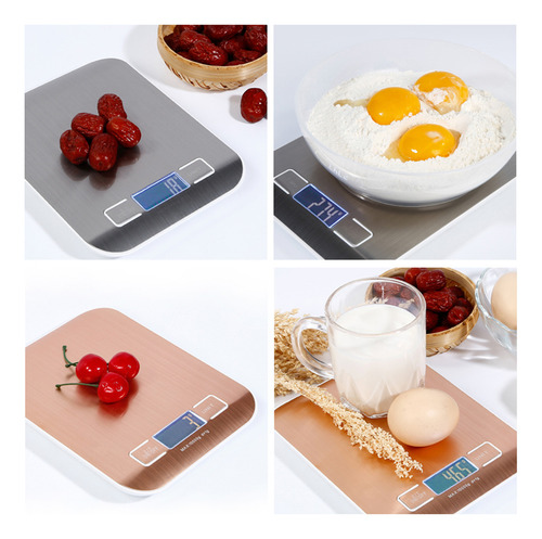 Báscula De Cocina Digital: Capacidad De 22 Libras, Pantalla