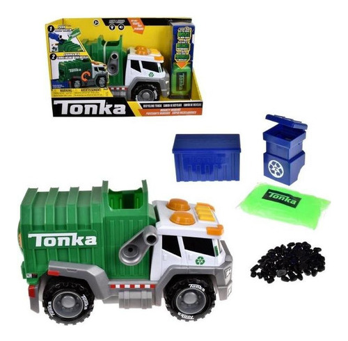 Mega Camion De Reciclaje De 28 Cms Con Luces Y Sonido Tonka 