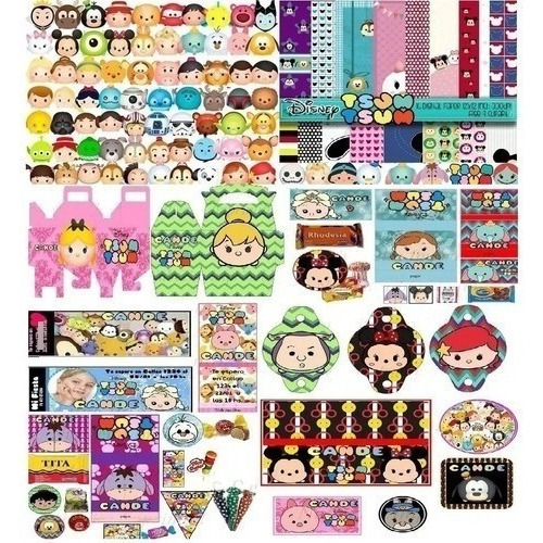 Kit Imprimible Plantillas Vectores Tsum Tsum Fondos Imagenes