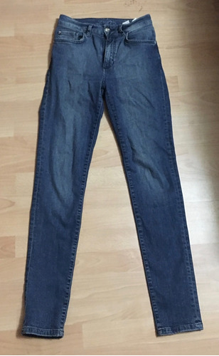 Padrisimo Pantalon Zara Skinny Mezclilla Tiro Alto 26!!