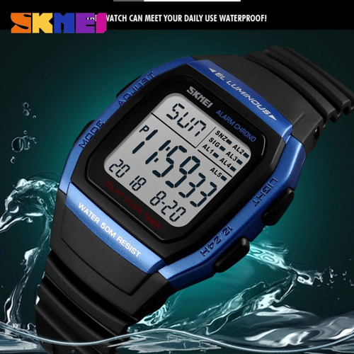 Reloj Electrónico Impermeable Led Digital Skmei
