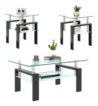 Comprar ''set De Mesas De Café Y Auxiliares De Cristal, Diseño Clási