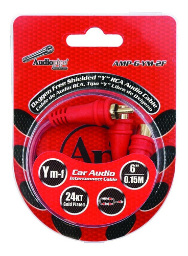 Audiopipe Amp-g-ym-2f 1 Rca Macho A 2 Rca Hembra Musicapilar