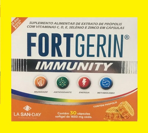 Kit 6x Vitamina Fort Gerin Immunity 30 Cápsulas Soft Gel