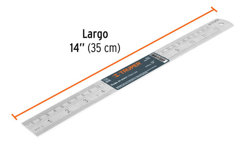 Regla De Acero Inoxidable. 30 Cm.