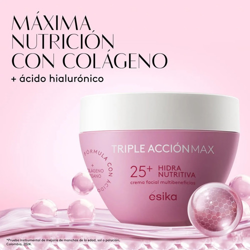 Ésika - Crema Hidra Nutritiva 25+ Triple Acción Max Todo Tipo De Piel Día/noche