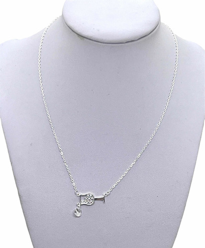 Imagen 3 de 7 de Collar Con Dije Copa De Plata 925.