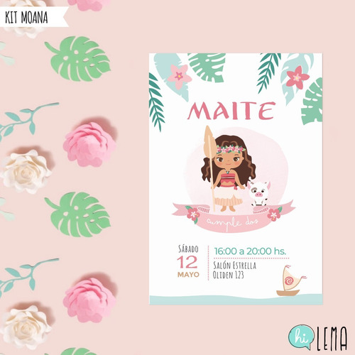 Kit Imprimible Moana Deco + Candy Bar