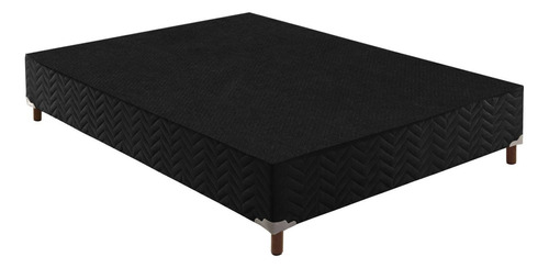 Box Casal Íris 42x138x188cm  Preto Elegancy Bgwt