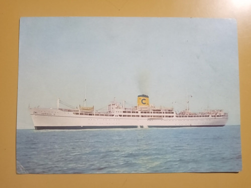 Antigua Postal Barco Andrea C. - Italia (Usado)