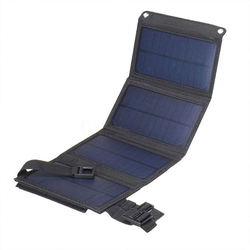 Cargador Solar Portatil Plegable De Panel 20w Puertos Usb