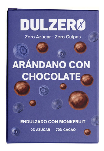 Arándanos Bañados Con Chocolate Sin Azúcar 70% Cacao