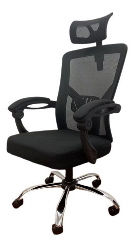 Silla de escritorio Starway E-STAR 01 ergonómica  negra con tapizado de mesh