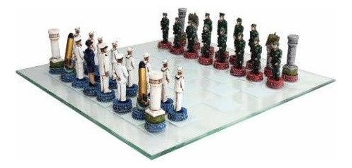 Tablero De Ajedrez Us Army Vs Navy Militar Ajedrez  set Jdz