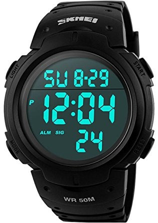 Hombres Reloj Deportivo Digital Led De Pantalla Grande De La