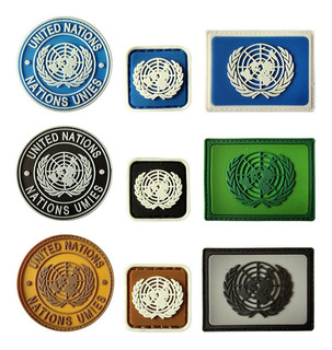 Parche Escudo Parche Naciones Unidas ONU 70 X 45MM Fpnul Militar Bordado 
