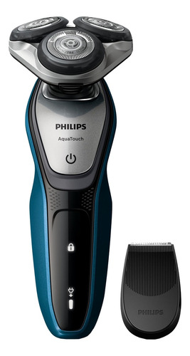 Afeitadora Philips AquaTouch S5420 azul neptuno y gris oscuro 100V/240V