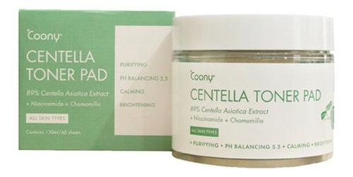 Coony Centella Toner Pad Almohadillas De Limpieza Facial