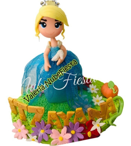 Cake Topper Cenicienta Princesa Hada Vela Pasta Francesa | Envío gratis