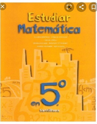 Estudiar Matematicas 5to Primaria Santillana Nuevo